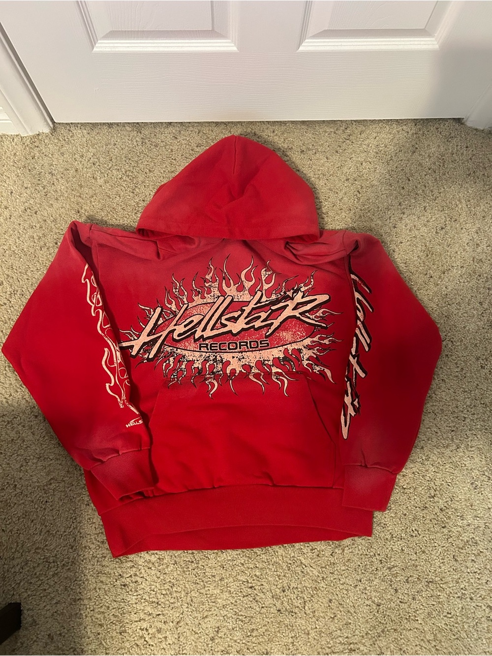 Red Hellstar Hoodie - Graphic Pullover Jacket